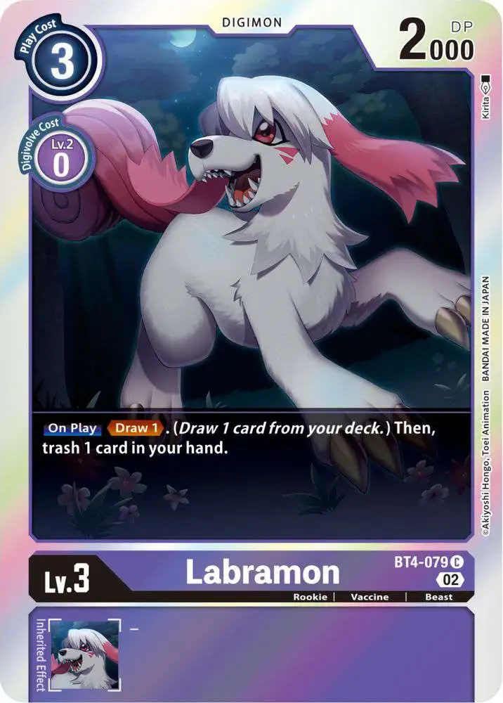 Digimon Resurgence Booster Common Labramon BT4-079 (Reprint)