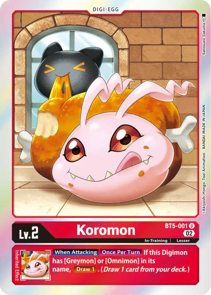 Digimon Trading Card Game Resurgence Booster Uncommon Koromon BT5-001 [Reprint]