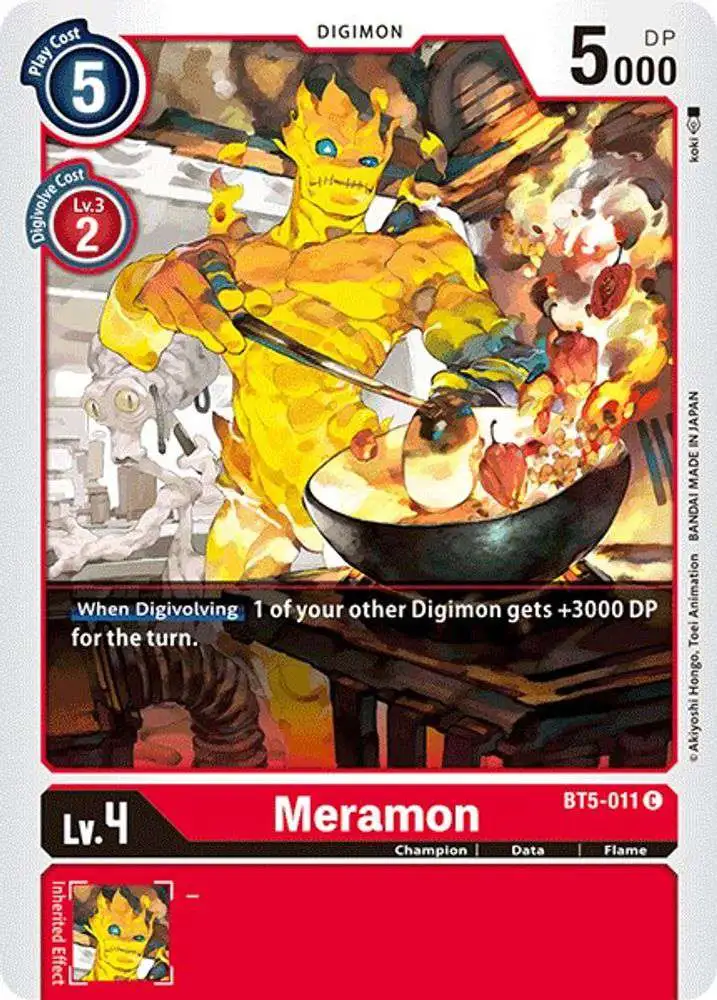 Digimon Trading Card Game Battle of Omni Common Meramon BT5-011