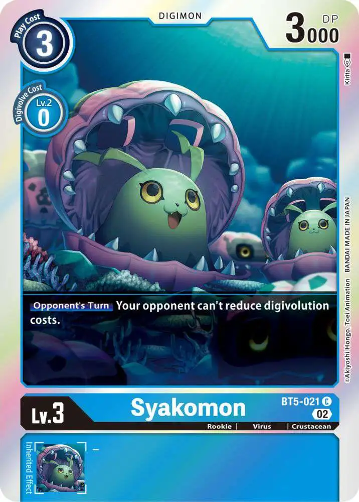 Digimon Trading Card Game Resurgence Booster Common Syakomon BT5-021 [Reprint]