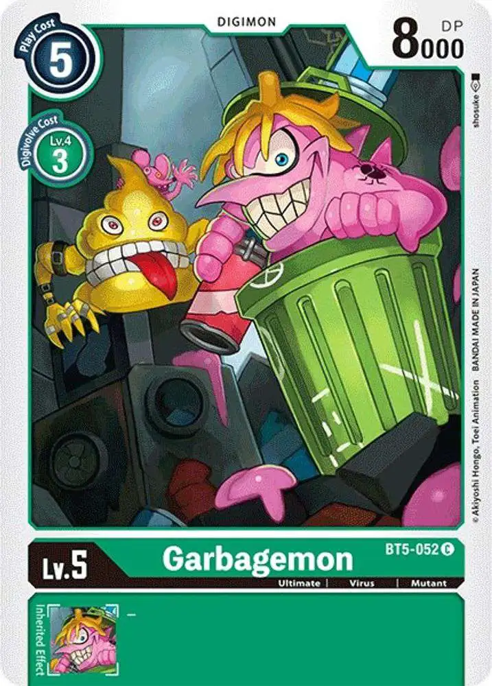 Digimon Trading Card Game Battle of Omni Common Garbagemon BT5-052