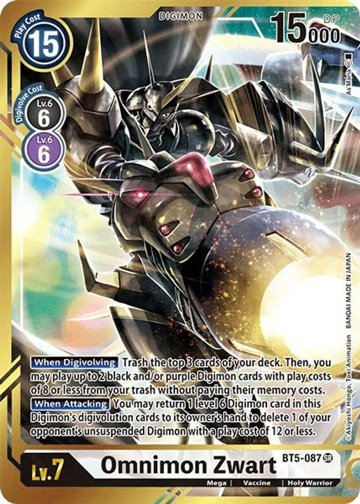Digimon Trading Card Game Battle of Omni Single Card Super Rare Omnimon  Zwart BT5-087 Alternate Art - AsMaria - ToyWiz