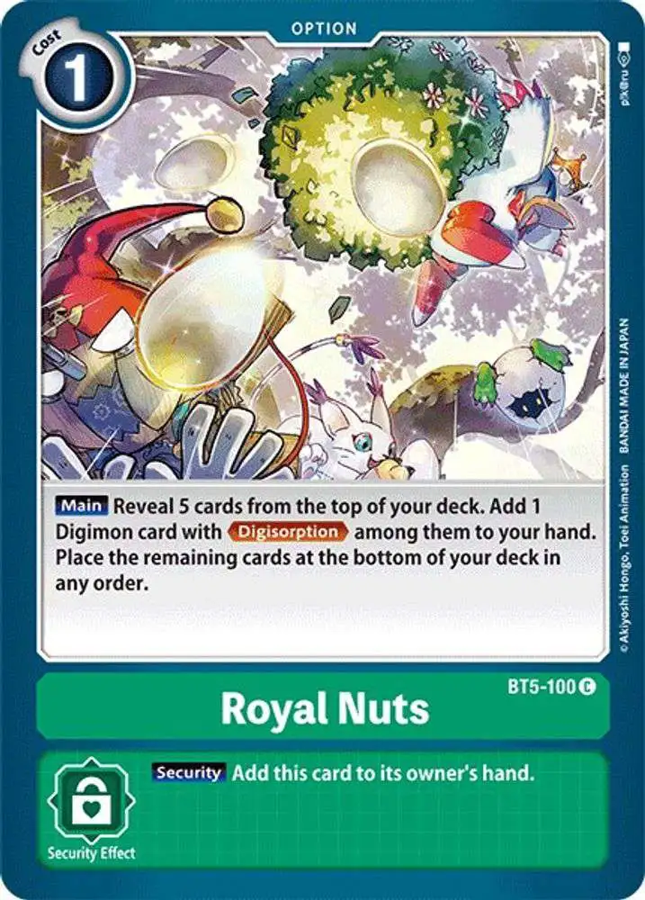 Digimon Trading Card Game Battle of Omni Common Royal Nuts BT5-100 Digimon Trading Card Game Battle of Omni Common Royal Nuts BT5-100