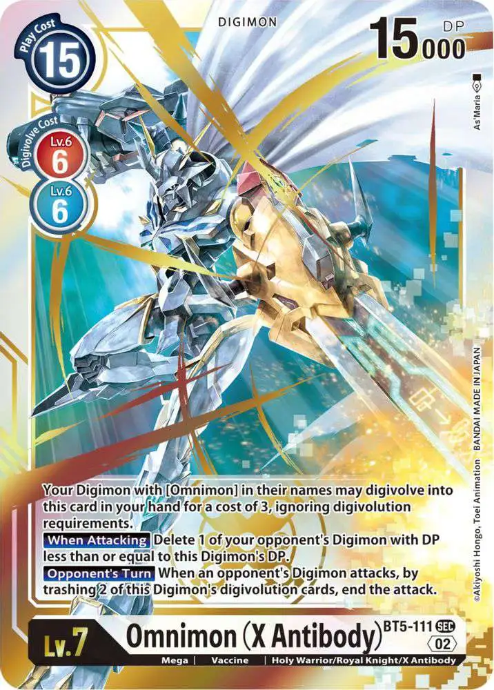 Digimon Trading Card Game Resurgence Booster Single Card Secret Rare  Omnimon BT5-111 Reprint - ToyWiz