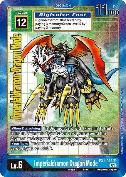 Digimon Trading Card Game Classic Collection Super Rare Imperialdramon Dragon Mode EX1-022 [Alternate Art]