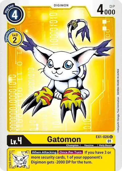 Digimon Trading Card Game Classic Collection Uncommon Gatomon EX1-026