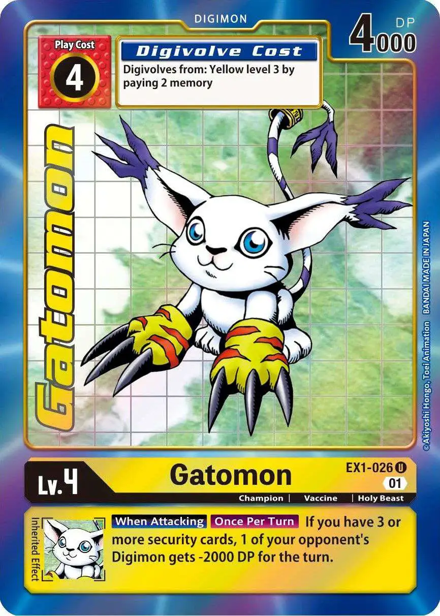 Digimon Trading Card Game Classic Collection Uncommon Gatomon EX1-026 [Alternate Art]