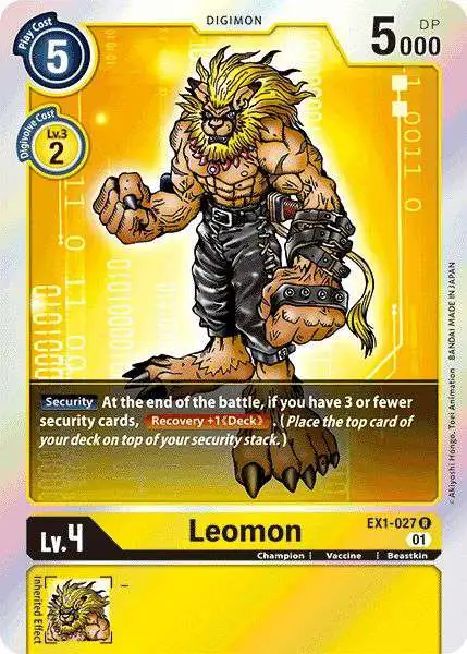 Digimon Trading Card Game Classic Collection Rare Leomon EX1-027