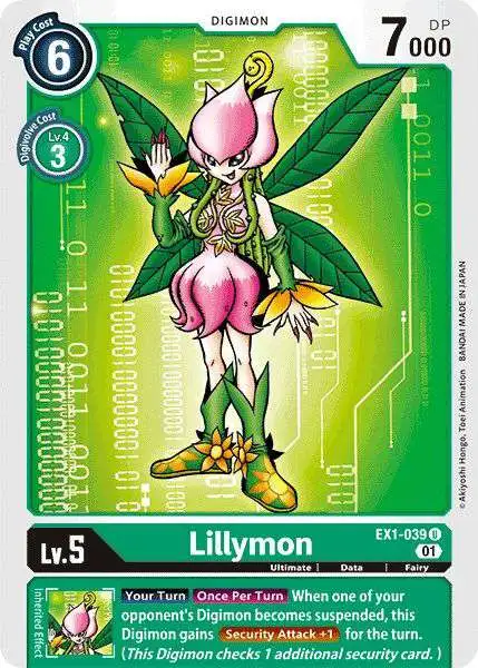 Digimon Trading Card Game Classic Collection Uncommon Lillymon EX1-039
