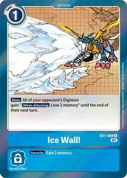 Digimon Trading Card Game Classic Collection Rare Ice Wall! EX1-068