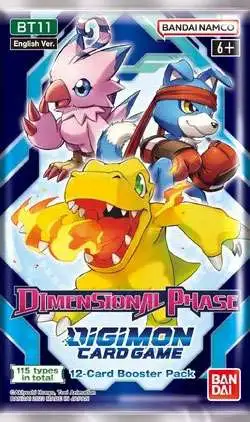 Digimon Trading Card Game Dimensional Phase Booster Pack BT11 [ENGLISH, 12 Cards]