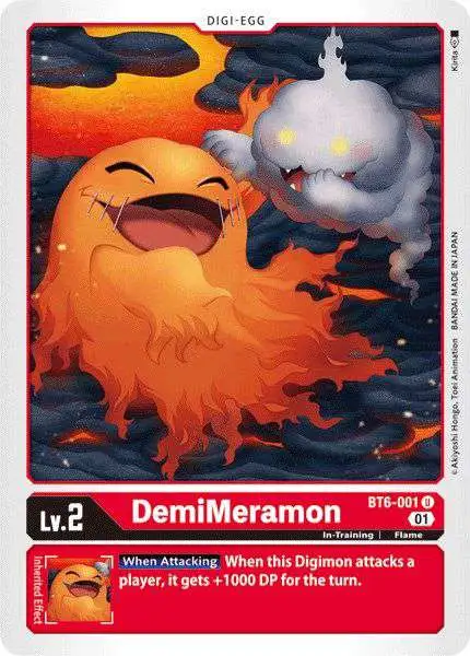 Digimon Trading Card Game Double Diamond Uncommon DemiMeramon BT6-001