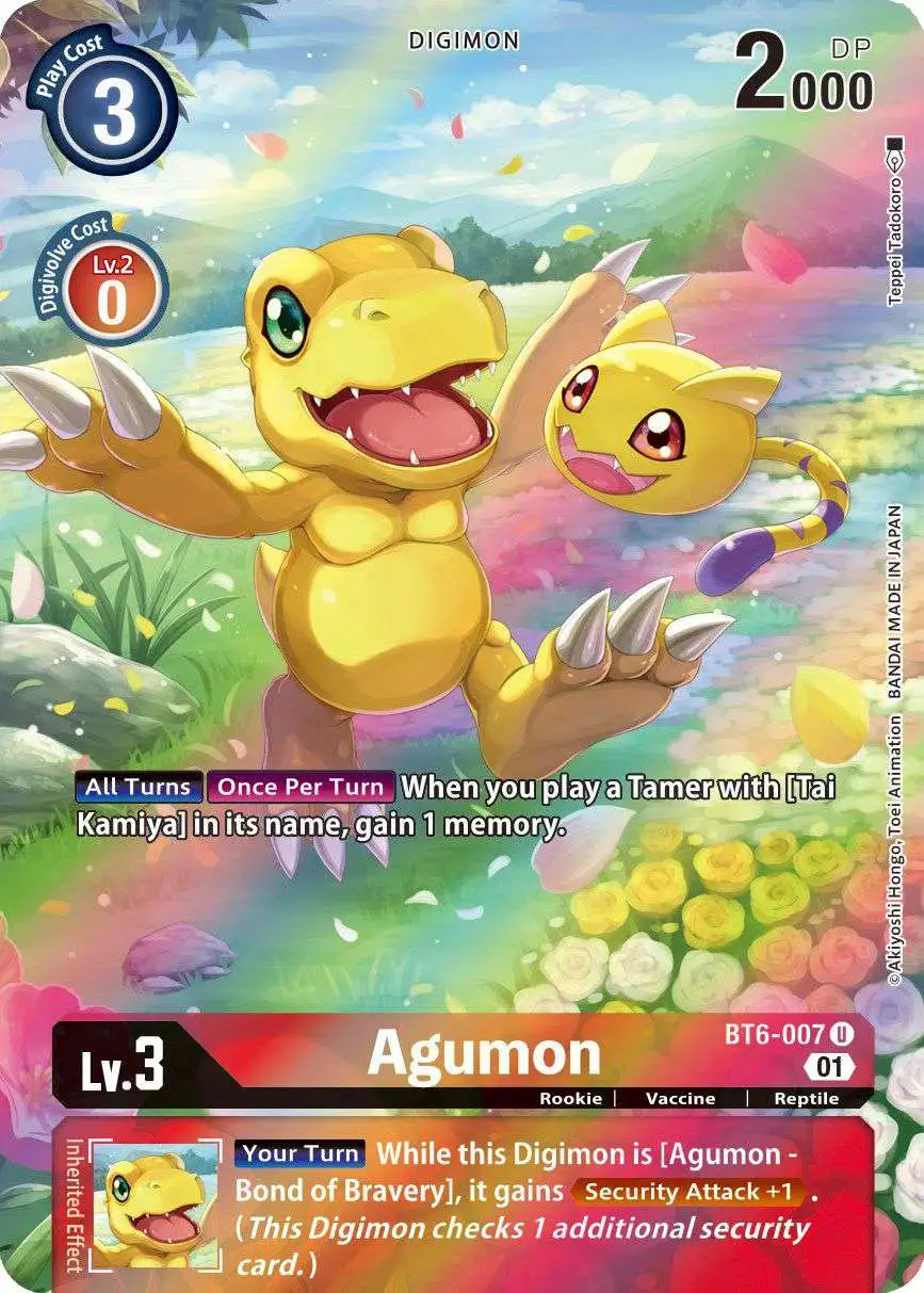 Digimon Trading Card Game Double Diamond Uncommon Agumon BT6-007 [Alternate Art]