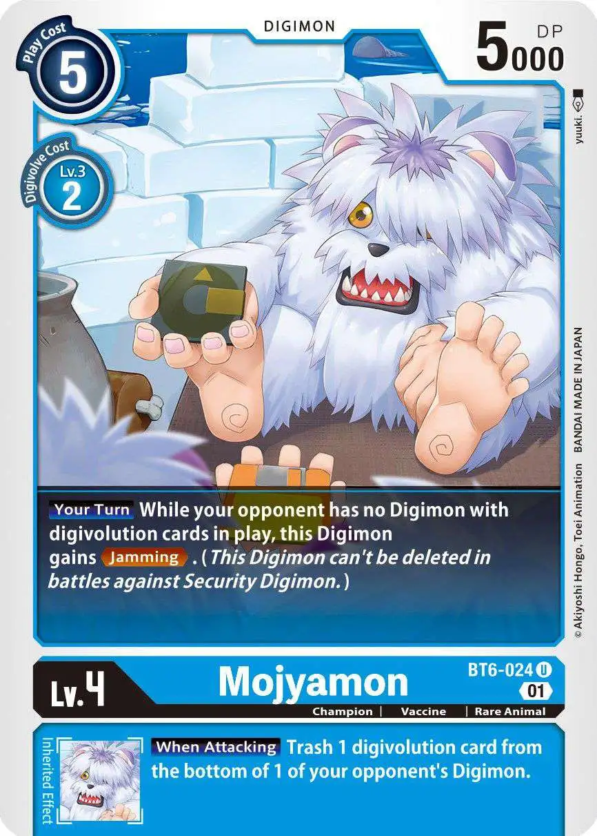 Digimon Trading Card Game Double Diamond Uncommon Mojyamon BT6-024