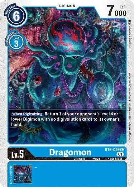 Digimon Trading Card Game Double Diamond Common Dragomon BT6-026