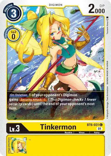 Digimon Trading Card Game Double Diamond Common Tinkermon BT6-031