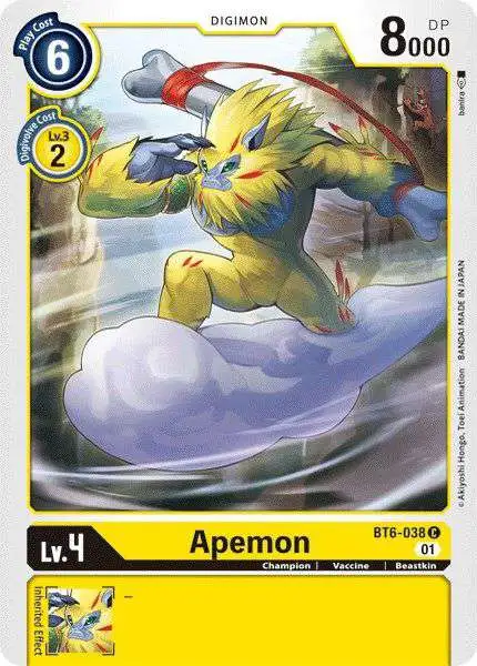 Digimon Trading Card Game Double Diamond Common Apemon BT6-038