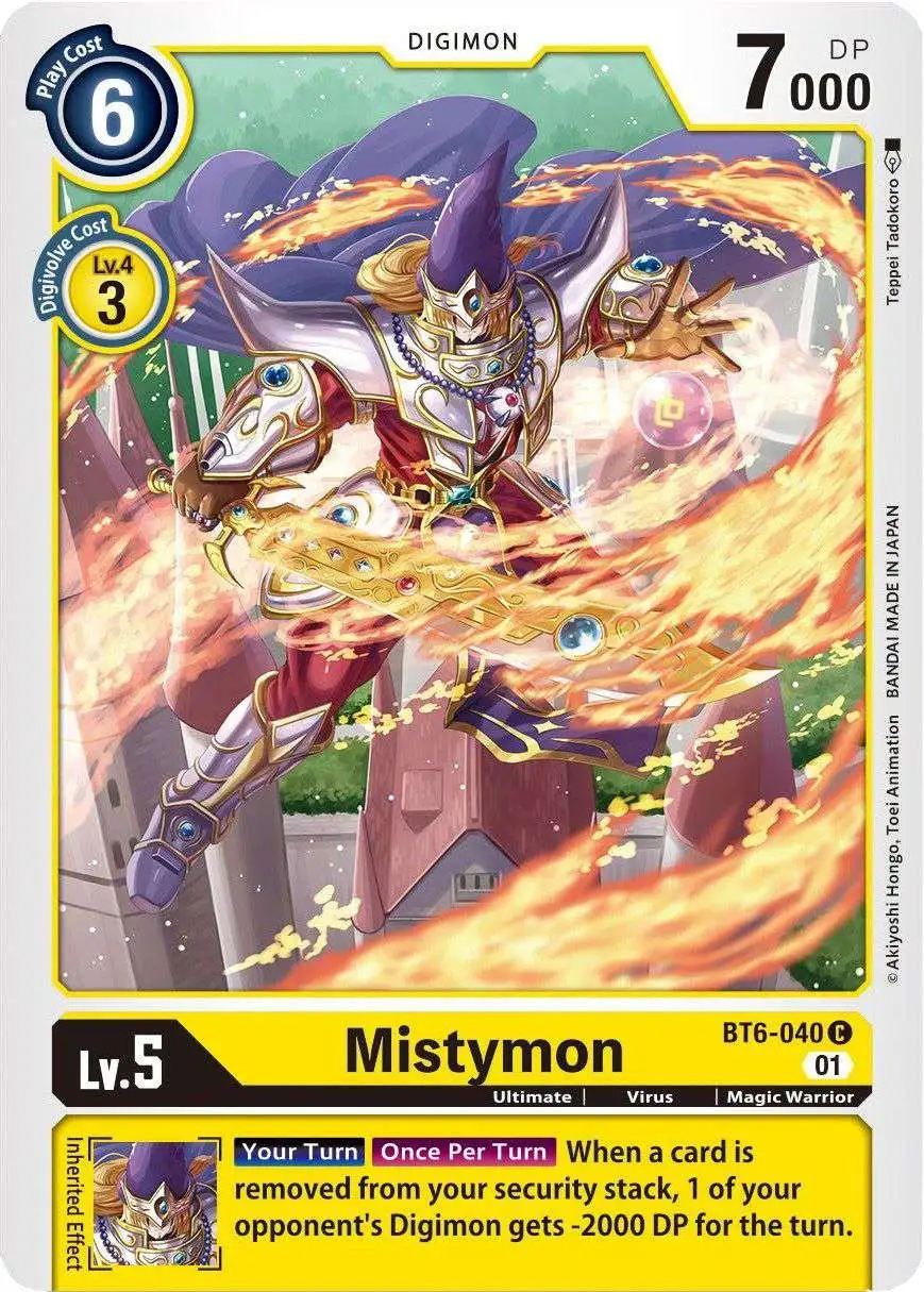 Digimon Trading Card Game Double Diamond Common Mistymon BT6-040