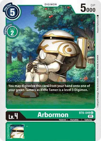 Digimon Trading Card Game Double Diamond Uncommon Arbormon BT6-049