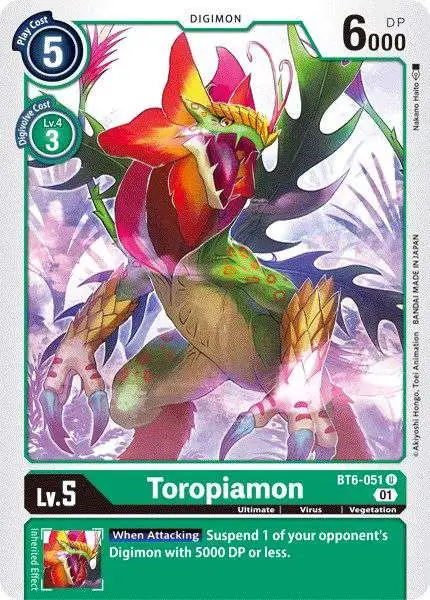 Digimon Trading Card Game Double Diamond Uncommon Toropiamon BT6-051