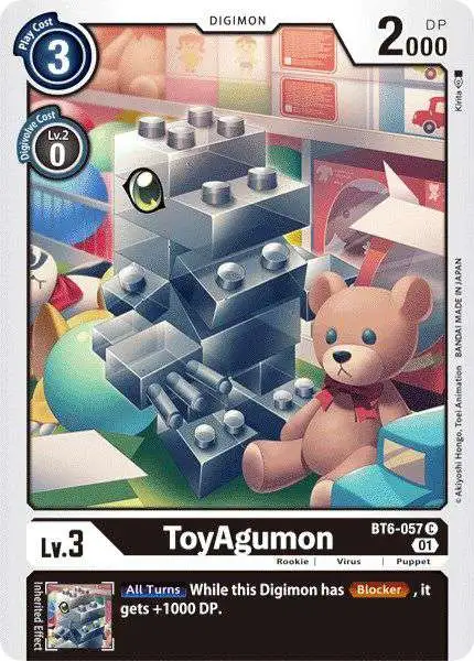 Digimon Trading Card Game Double Diamond Common ToyAgumon BT6-057