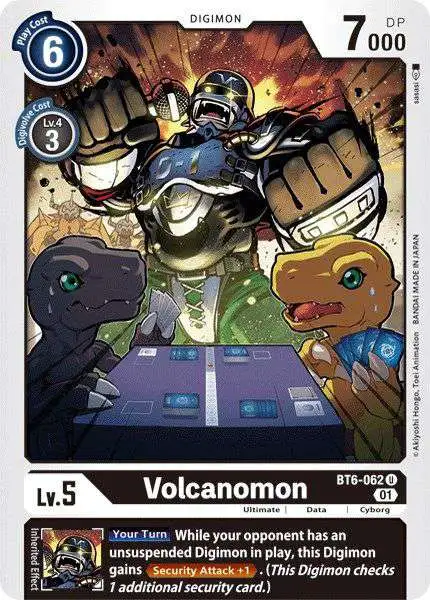 Digimon Trading Card Game Double Diamond Uncommon Volcanomon BT6-062