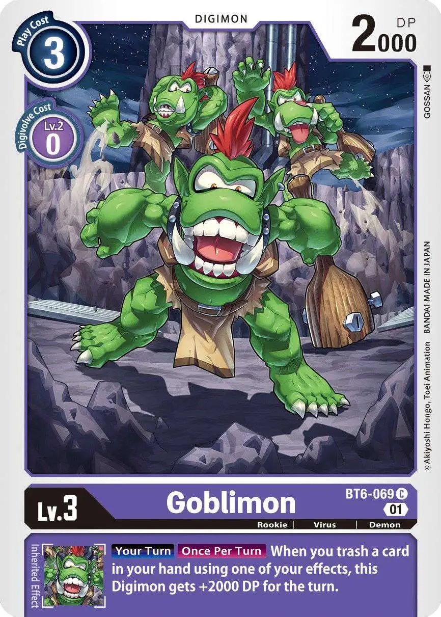 Digimon Trading Card Game Double Diamond Common Goblimon BT6-069