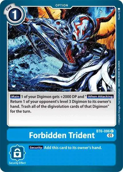 Digimon Trading Card Game Double Diamond Common Forbidden Trident BT6-096