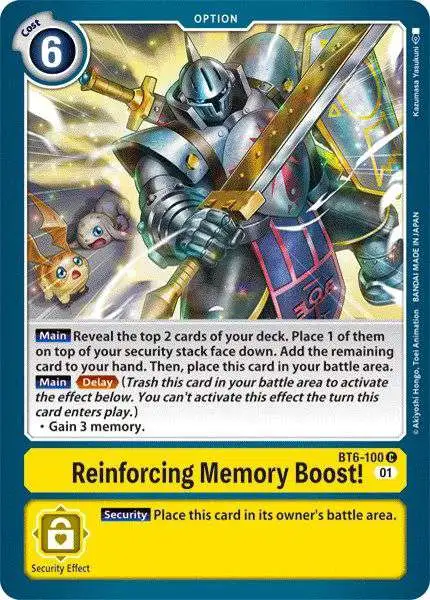 Digimon Trading Card Game Double Diamond Common Reinforcing Memory Boost! BT6-100