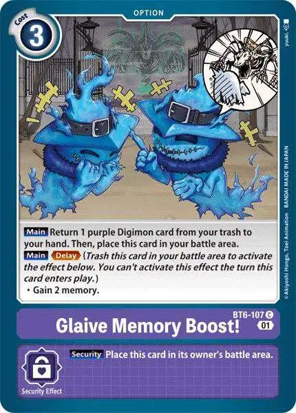 Digimon Trading Card Game Double Diamond Common Glaive Memory Boost! BT6-107