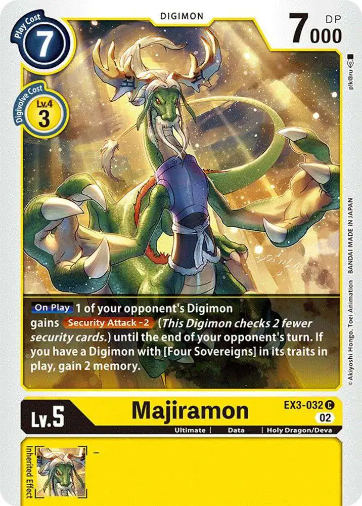 Digimon Trading Card Game Draconic Roar Common Majiramon EX3-032