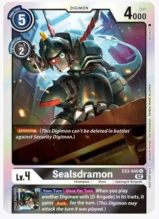 Digimon Trading Card Game Draconic Roar Uncommon Sealsdramon EX3-049 [Alternate Art]