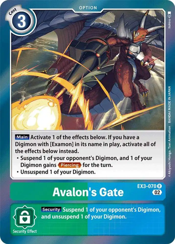 Digimon Trading Card Game Draconic Roar Rare Avalon's Gate EX3-070