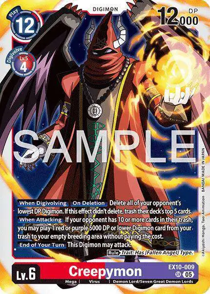 Digimon Trading Card Game Sinister Order Super Rare Creepymon EX10-009