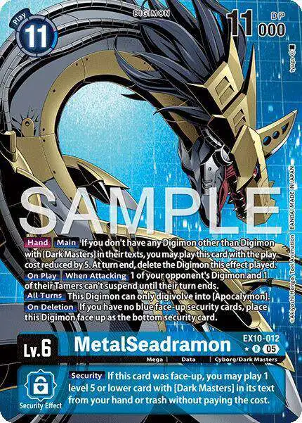 Digimon Trading Card Game Sinister Order Rare MetalSeadramon EX10-012 [Alternate Art]
