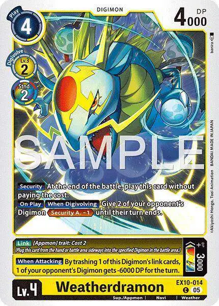 Digimon Trading Card Game Sinister Order Common Weatherdramon EX10-014