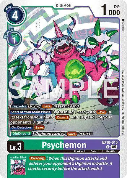 Digimon Trading Card Game Sinister Order Uncommon Psychemon EX10-015