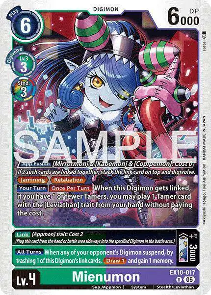 Digimon Trading Card Game Sinister Order Rare Mienumon EX10-017
