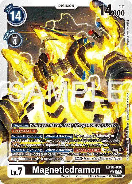 Digimon Trading Card Game Sinister Order Super Rare Magneticdramon EX10-036