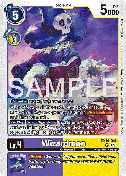Digimon Trading Card Game Sinister Order Single Card Common Wizardmon  EX10-041 - ToyWiz