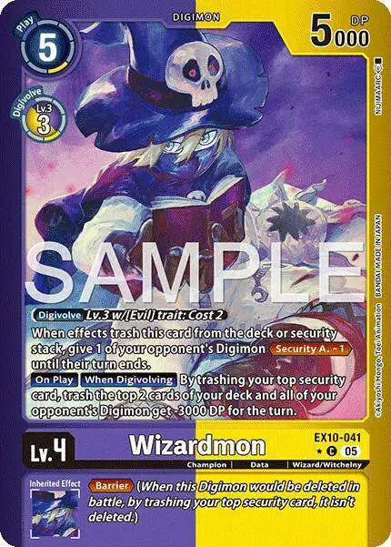 Digimon Trading Card Game Sinister Order Common FOIL Wizardmon EX10-041