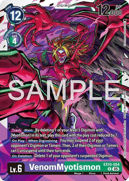 Digimon Trading Card Game Sinister Order Rare VenomMyotismon EX10-054