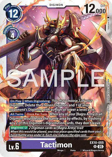 Digimon Trading Card Game Sinister Order Rare Tactimon EX10-055