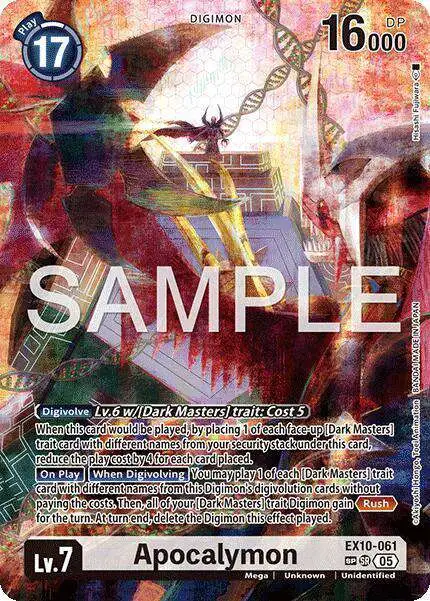 Digimon Trading Card Game Sinister Order Special Rare Apocalymon EX10-061 [SP]