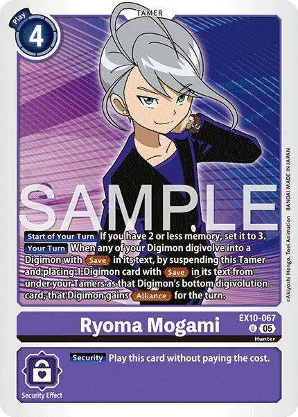 Digimon Trading Card Game Sinister Order Uncommon Ryoma Mogami EX10-067
