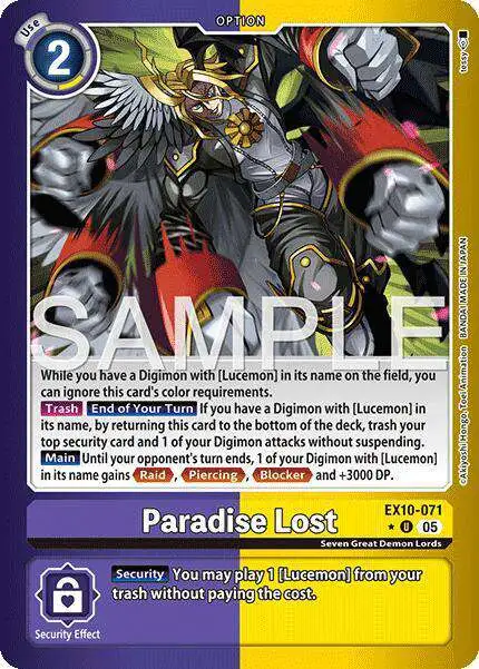 Digimon Trading Card Game Sinister Order Uncommon FOIL Paradise Lost EX10-071