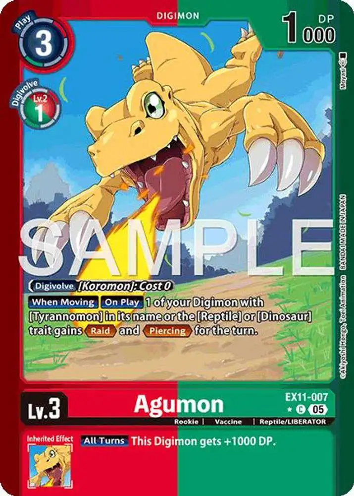 Digimon Trading Card Game Dawn of Liberator Common Agumon EX11-007 [Limited Foil]