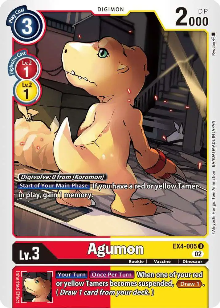 Digimon Trading Card Game Alternative Being Uncommon Agumon - EX4-005 EX4-005