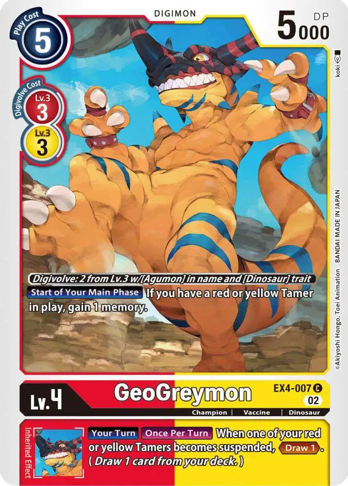 Digimon Trading Card Game Alternative Being Common GeoGreymon EX4-007