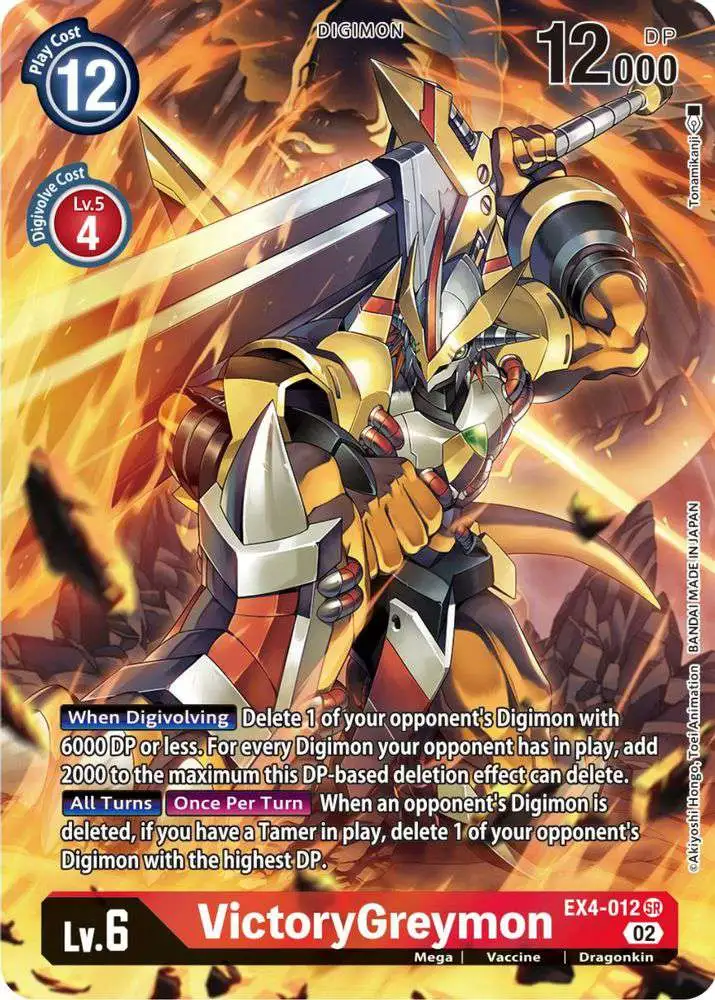 Digimon Trading Card Game Alternative Being Super Rare VictoryGreymon EX4-012 [Alternate Art]